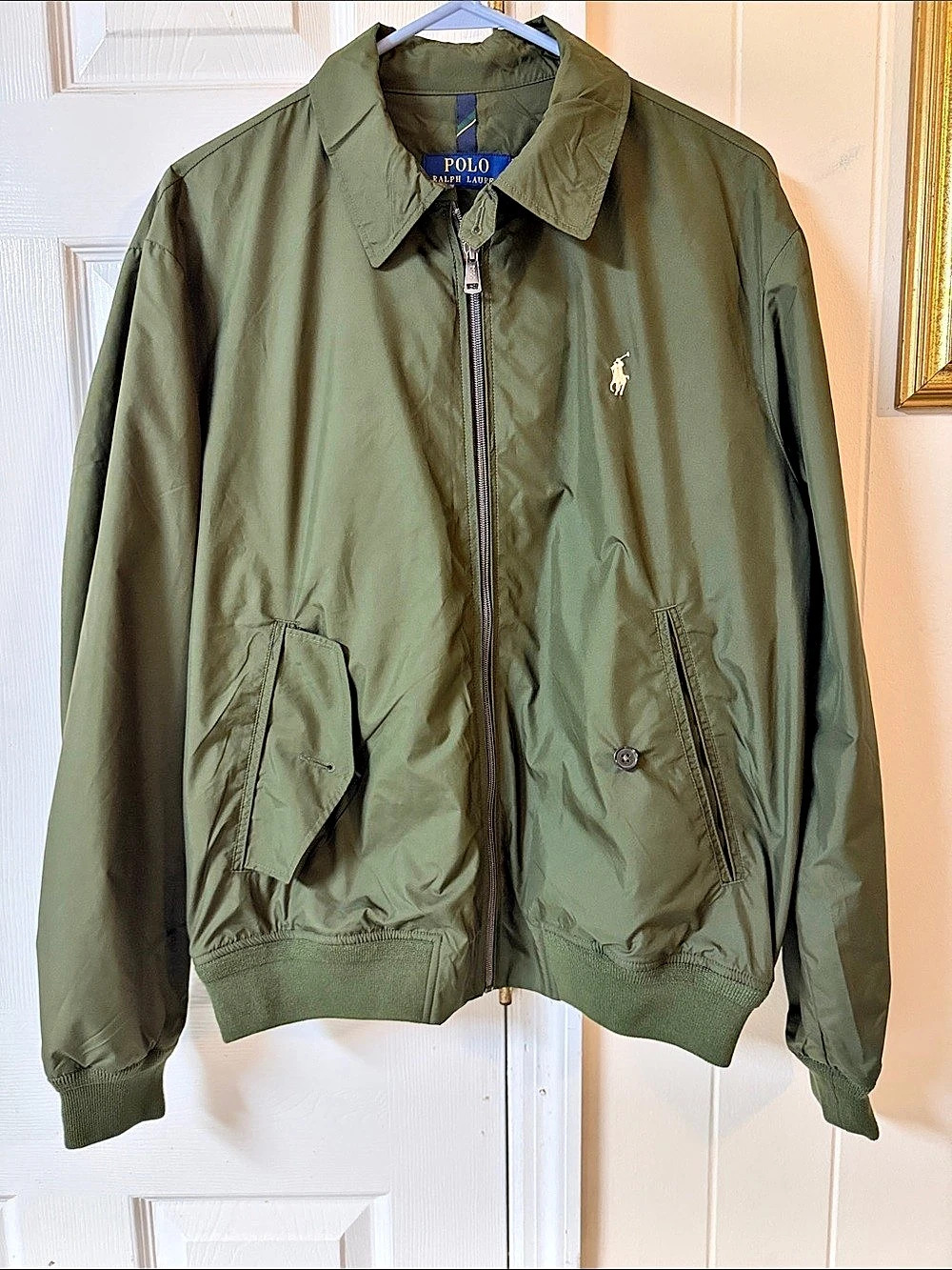 Polo Ralph Lauren Polyester Windbreaker / Harrington Jacket Olive